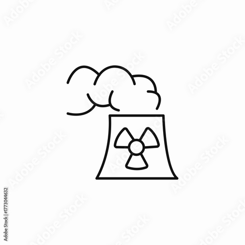 nuclear power plant icon sign vector