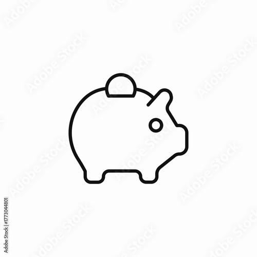 piggy bank saving icon sign vector