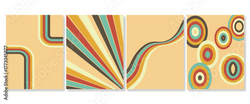 vintage retro poster collection - retro background