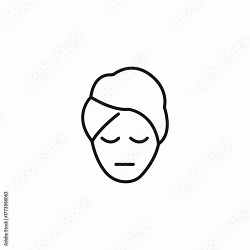 woman with turban icon sign vector