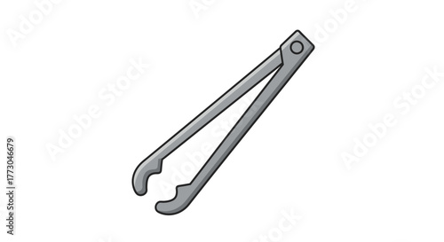 Silver Metal Tongs for Kitchen Use.