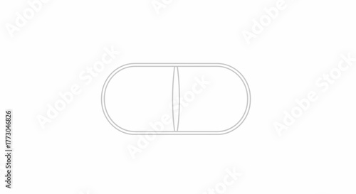 Simple Outline of a Pill.