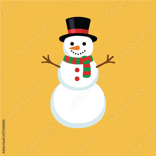 Snowman vector illustration for Christmas