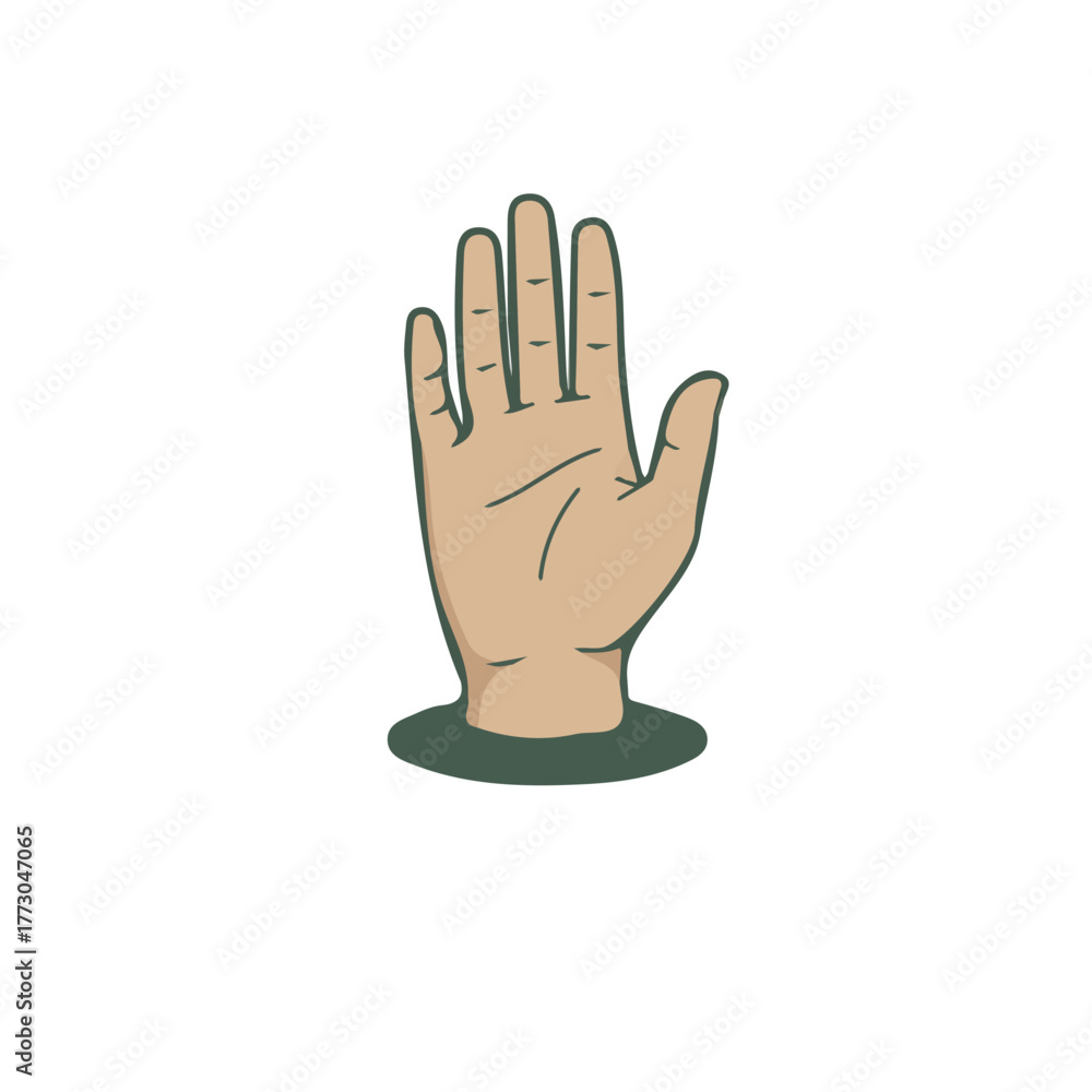 Fototapeta premium Vector illustration of hand and finger