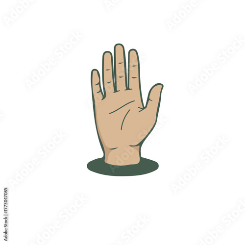 Vector illustration of hand and finger