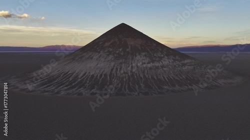 Aerial view of the majestic Cono de Arita in Salta