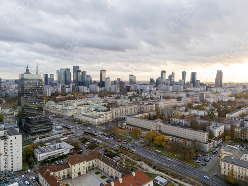 Warszawa, jesienna panorama miasta #1773048258