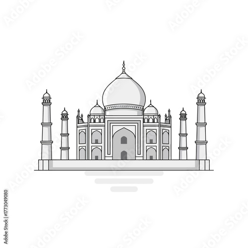 Taj Mahal Monument in India.