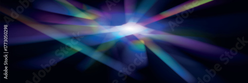 Transparent light refraction pattern for adding effects to backgrounds and objects. Holographic falling confetti glitters isolated on transparent background. Vector illustration.
