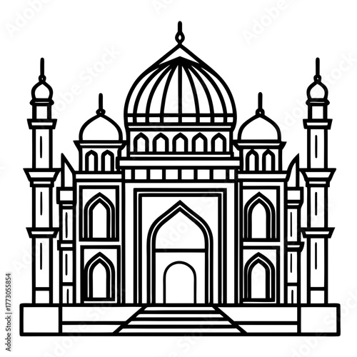 taj mahal vector illustration