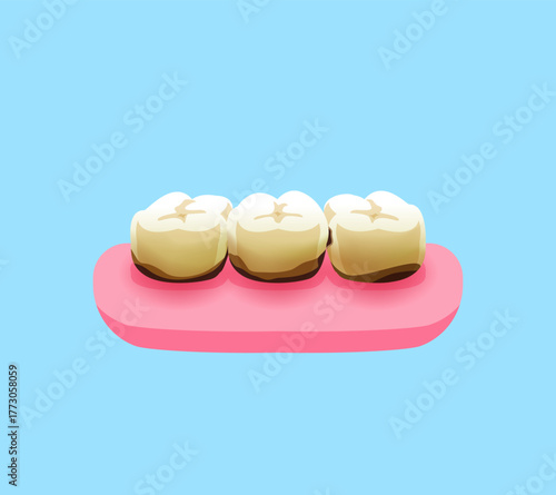 Decay teeth illustration vector design. Dental care concept.