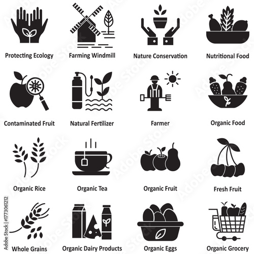 Organic, natural, vegan, cruelty free, collagen, anti age, antioxidant cosmetic editable stroke outline icons set isolated on white background flat vector illustration.