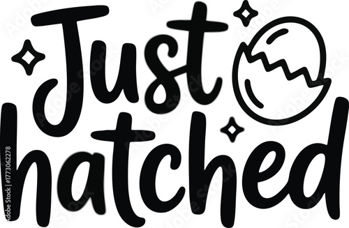 ust Hatched Baby Typography