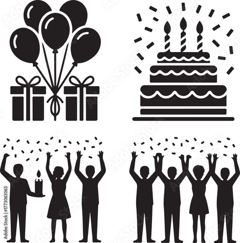 Festive birthday party celebration design