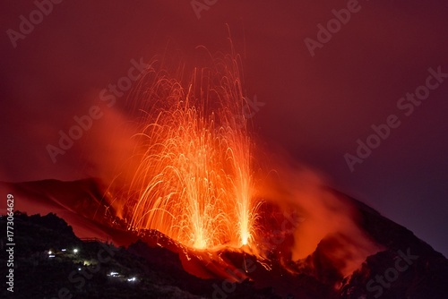 burning fire in the garden