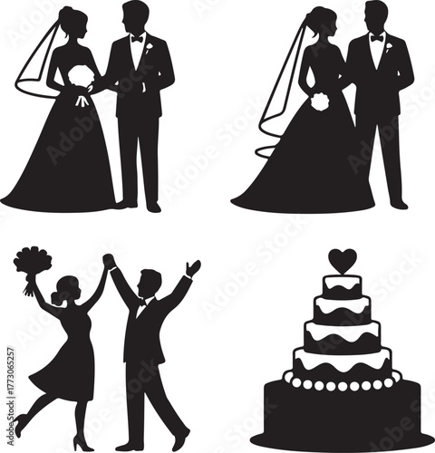 Elegant wedding celebration design with floral accents