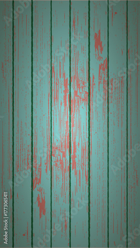 
Vertical Distressed Teal and Peeling Coral Paint Wood Planks Background Grungy Vintage Textured Wallpaper