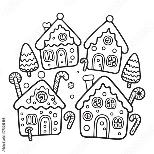 cute candle with holly bold & easy cute christmas coloring page, Whimsical Gingerbread House Coloring Pages for Kids & Adults, Christmas Coloring Pages, bold & easy cozy winter coloring book pages,