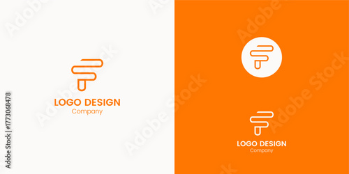 Modern Abstract Colorful Letter  f Logo Design Concept for Branding