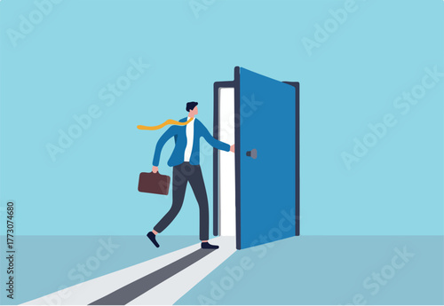 Dropshipping business model by open e-commerce website store and let supplier ship product directly to customer concept, businessman using computer with delivery drop ship package flying parachute.