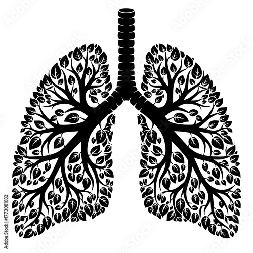 Breath of Life Vector Icon for Respiratory Health
