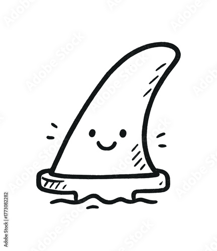 hand drawn cute doodle style kayak stern shaper vector line illustration line isolated on white background