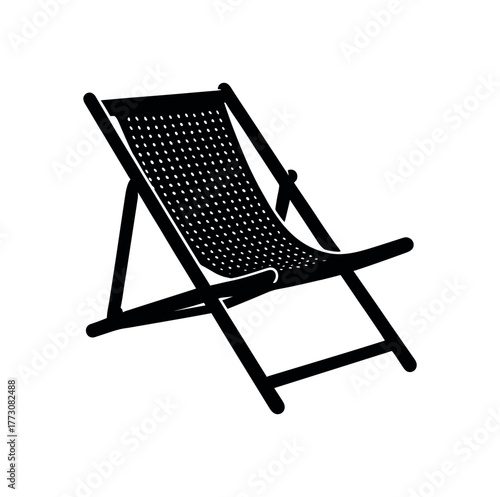 sling mesh flat black solid vector illustration isolated on white background