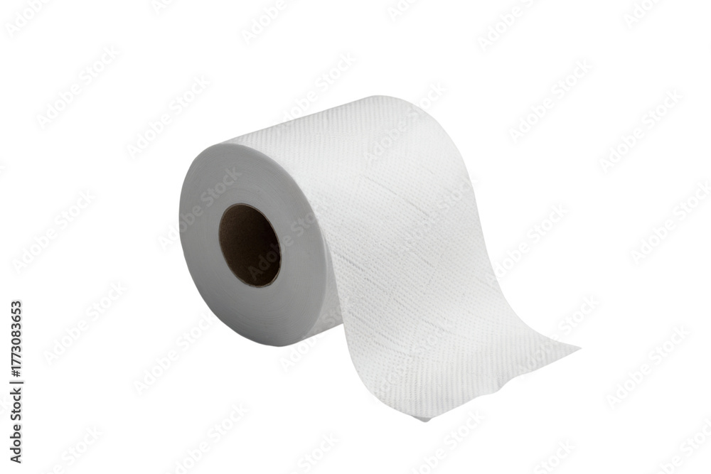 Fototapeta premium roll of toilet paper. Isolated on transparent background, png