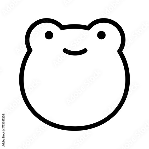 동물 얼굴 아웃라인 아이콘 개구리