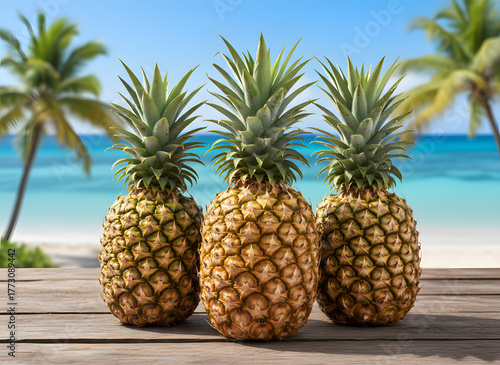 pineapple on the beach