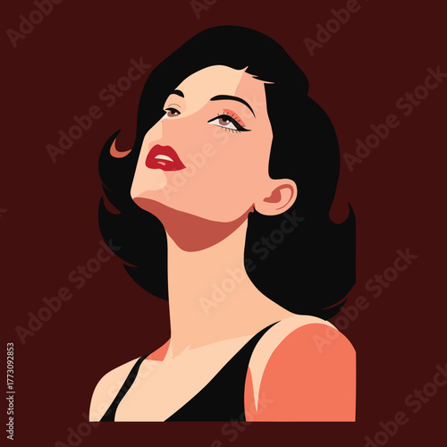 vector illustration of a woman
