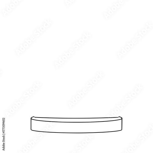 Isolated white round pedestal platform stage for product display presentation mockup vector design element