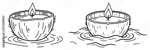 Set of hand drawn vintage banners ribbons and frames. Doodle collection of decorative floral elements with scrolls shields and heart. Vector line art.