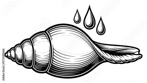 Vector illustration of African women with tribal masks in a jungle. Ethnic abstract black and white art.