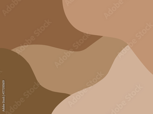 Abstract Minimal Brown Earth Tone Vector Illustration for Aesthetic Design and Branding