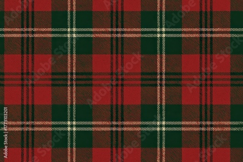 Classic red and green tartan seamless pattern high resolution textile background