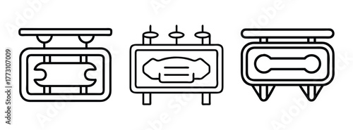 Electrical transformer types vector illustration for power distribution and substation design projects