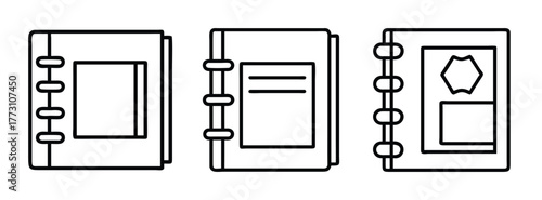 Download vector graphic of blank book mockup, sketchbook template, diary, notebook, journal, album art