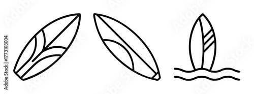 Surfboards vector illustration: summer vacation, beach, surfing, and ocean adventure clip art design