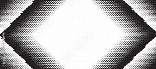 Triangle diamond halftone pattern background. Abstract geometric backdrop with trendy mosaic effect. Dynamic fade.