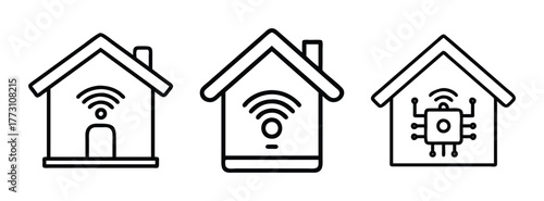 Smart home automation technology and iot wireless connection concept vector illustration design