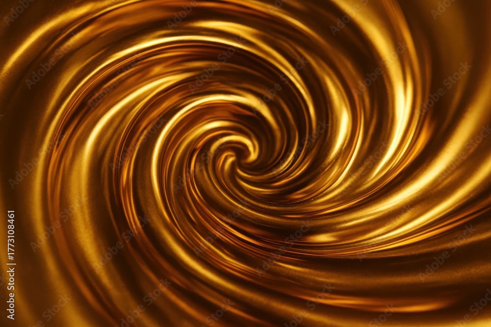 Naklejka premium Swirling liquid gold abstract background with luminous highlights and smooth metallic flow