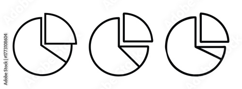 Pie chart diagram infographic presentation data analysis business information vector illustration 