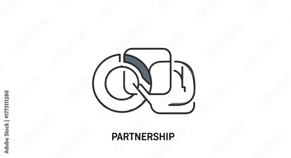 Obraz premium Abstract symbol representing collaboration, teamwork, and connection
