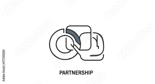 Abstract symbol representing collaboration, teamwork, and connection