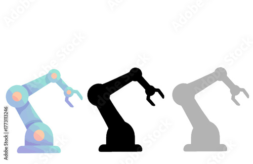 Modern robotic arms for manufacturing automation, industry, and innovative technology solutions in engineering design