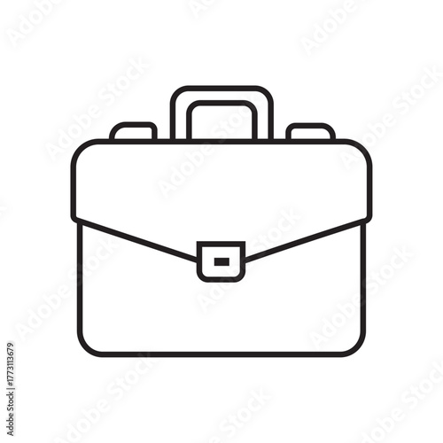 Business beg icon vector illustration bold, light, thin stroke. Diplomat flat sign design. Suitcase symbol. Handbag pictogram. Isolated professional suitcase vector design. briefcase documents.