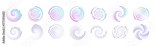 Modern abstract background with halftone dots forming a circular frame on a transparent PNG. Perfect for logos, icons, or futuristic design elements.