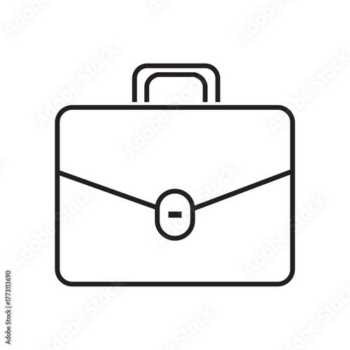 Business beg icon vector illustration bold, light, thin stroke. Diplomat flat sign design. Suitcase symbol. Handbag pictogram. Isolated professional suitcase vector design. briefcase documents.