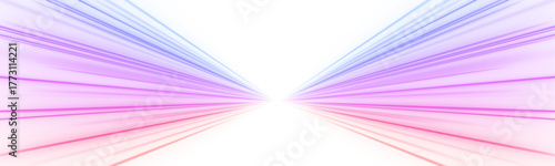 Flowing neon arcs in pink and cyan twist across a PNG background, forming glowing motion waves. The radiant trails convey speed, energy, and modern aesthetics. Perfect for tech and sci-fi designs.